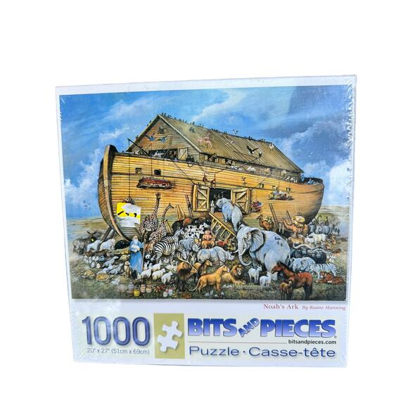 BITS & PIECES NOAH'S ARK - 1000 PIECE PUZZLE  - SIZE 20" x 27" NEW & SEALED - Picture 1 of 3